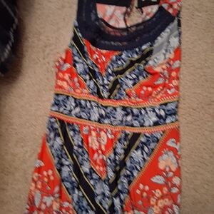 Studio Red and Navy Floral Maxi Dress